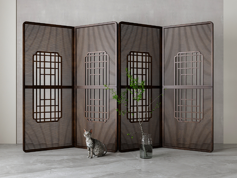 New Chinese Wooden Screen Folding Screen