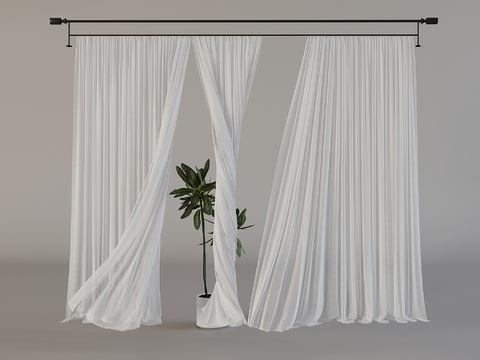 Plain Curtain Screen Curtain