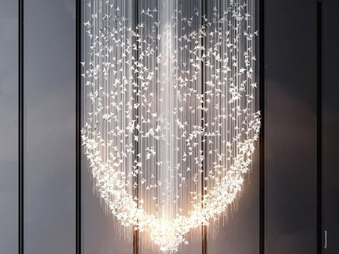 Affordable Luxury Style Crystal Chandelier lobby lamp tassel lamp