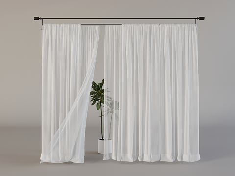 Plain Curtain Screen Curtain