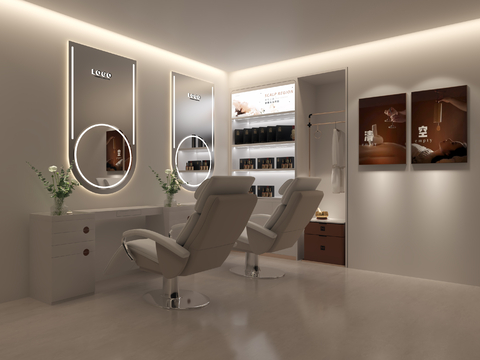 Head treatment room of modern beauty salon