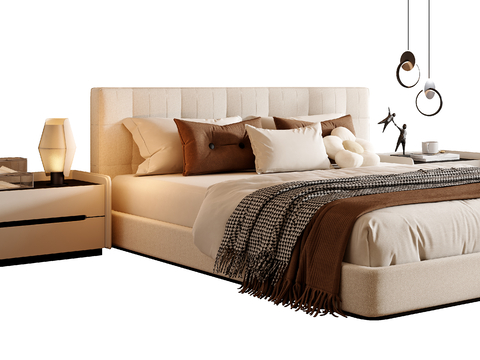 Cream Style double bed