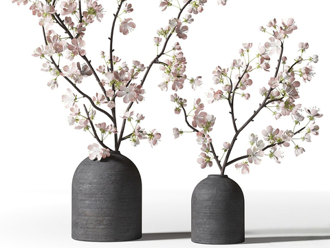 Neo-Chinese Style Plum Blossom Vase Flower Art