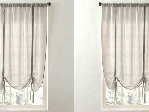 European-style roller shutter solid color small roller shutter transparent gauze curtain