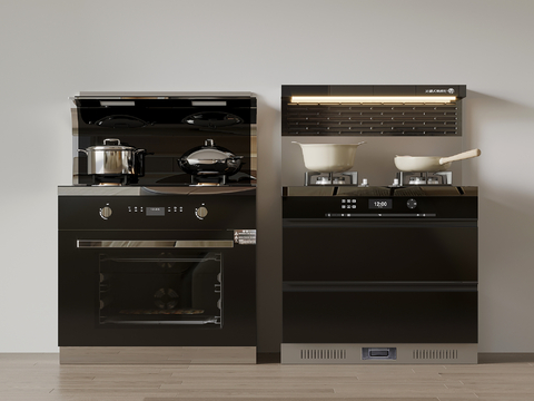 Modern integrated stove hearth kitchenware