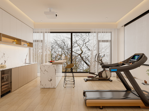 Cream Style leisure room gym