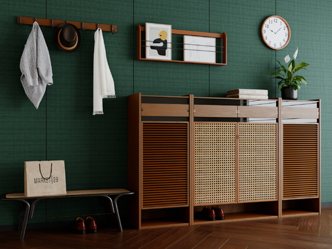 Mid-century Style shoe cabinet