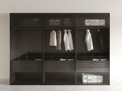 Modern glass wardrobe