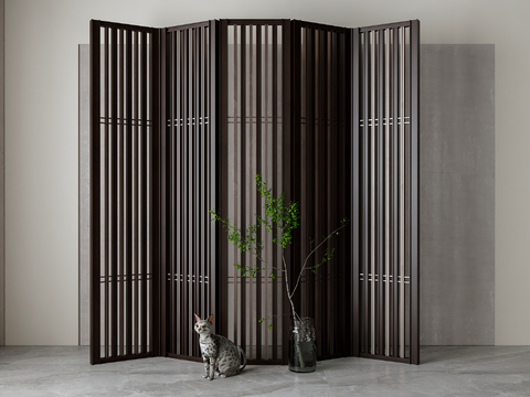 Neo-Chinese Style Screen Wooden Grille