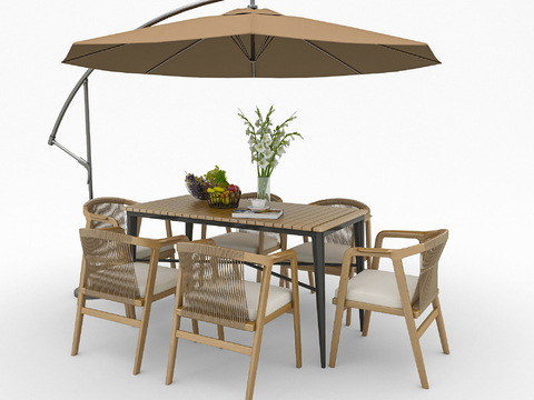 Modern Outdoor Table and Chair Courtyard Table and Chair