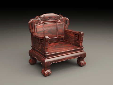 Chinese-style mahogany sofa single sofa