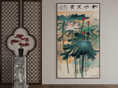 New Chinese Ink Painting Lotus Painting Decorative Painting