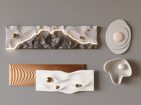 Modern texture three-dimensional relief wall decoration