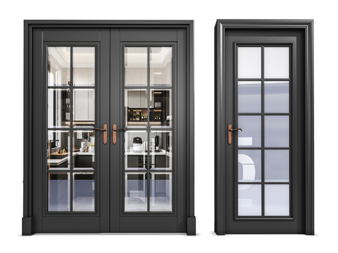 Modern single door swing door double door