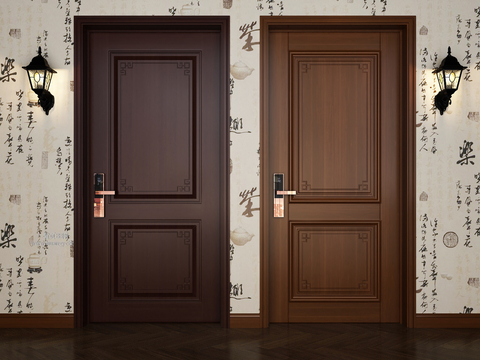 Neo-Chinese Style Door Flat Door