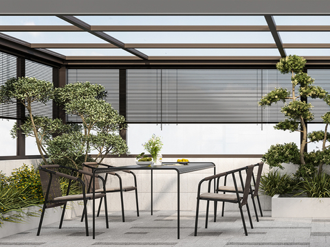 Modern Balcony Terrace Roof Garden