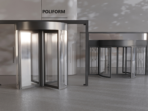 Automatic revolving door electric door induction door