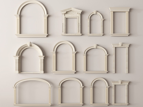 window frame door frame pass arched doors and windows