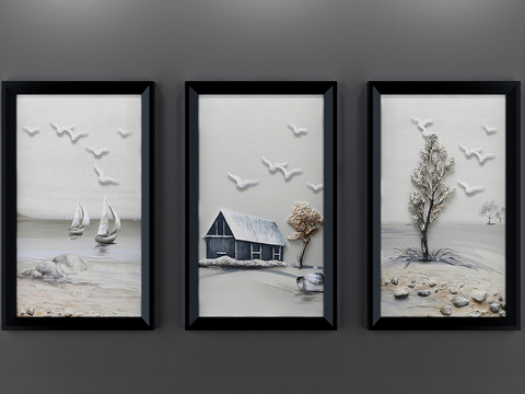 Nordic Stereoscopic Painting Decorative Painting Oil Painting