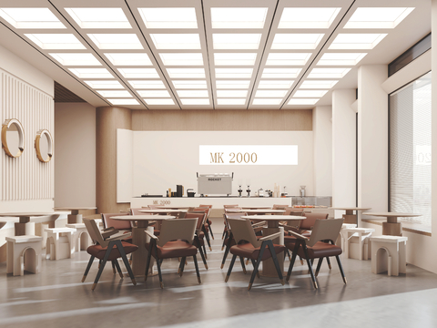 Modern Milk Tea Dessert Shop