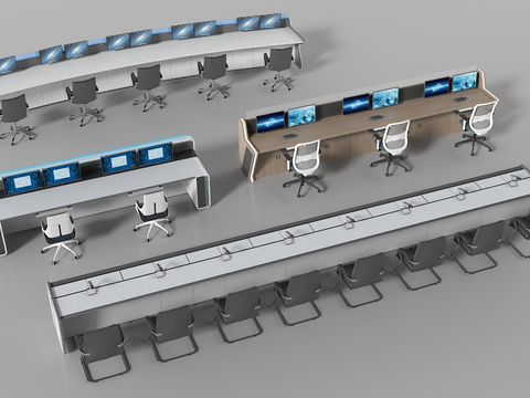 Modern Monitoring Room Table and Chair Dispatching Table Command Table