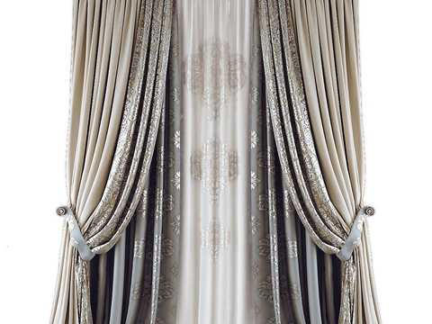 European Classical Fabric Curtain Flannel Curtain Bronzing Printed Curtain