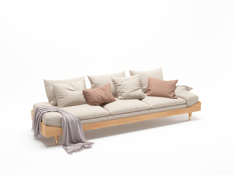 Log Style sand release art sofa Couch lazy soft feeling sofa