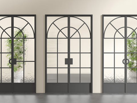 French Retro Glass Door Double Glass Door Changhong Glass Door