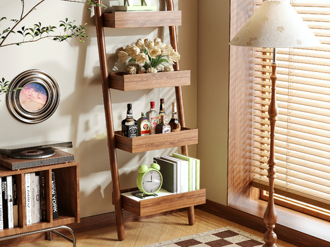 Log Style Bookshelf Storage Rack