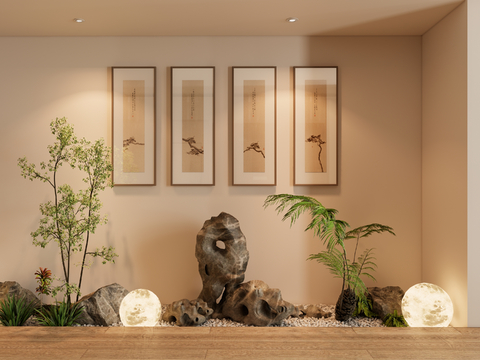 New Chinese interior landscape decorative painting