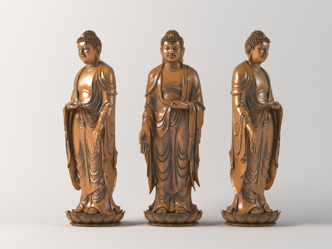 Chinese Buddha Standing Buddha Ornaments Sculpture