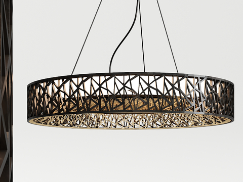 Industrial wind round chandelier