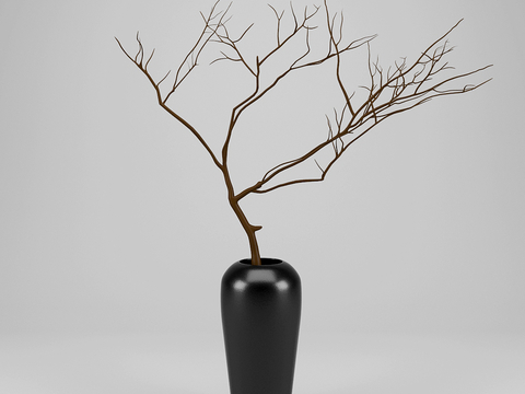 Modern Vase Dried Branches Porcelain Jar