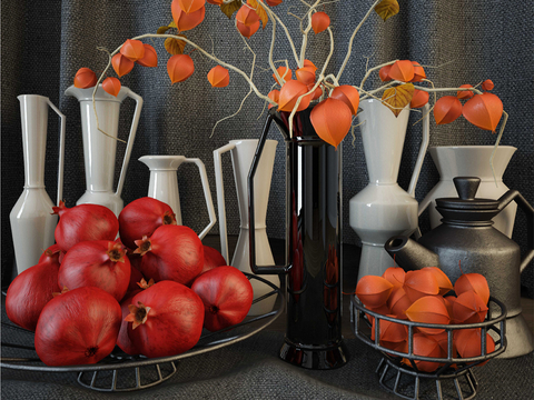 Modern Desktop Ornaments Fruit Plate Vase