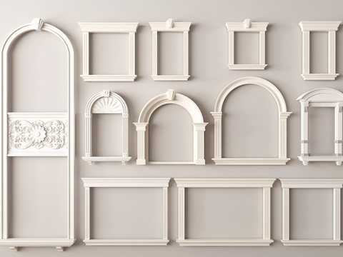 European-style door frame window frame pass door window cover frame