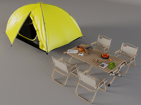 Outdoor Table and Chair Folding Table and Chair Camping Tent