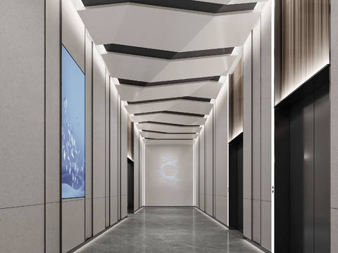 Modern elevator Corridor