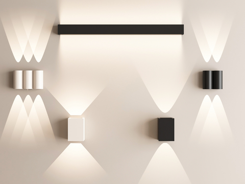 Modern courtyard wall lamp square box wall lamp