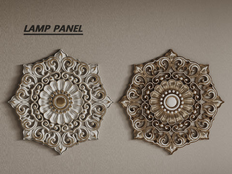 European-style lamp panel carved lamp panel bronzing lamp panel