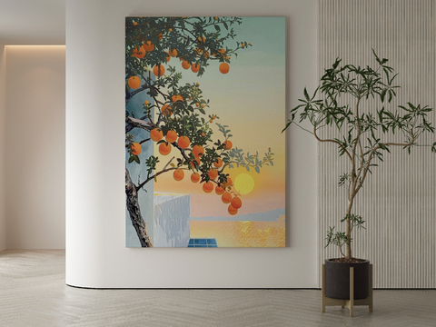 Modern Decorative Painting Fruit Tree Oil Painting