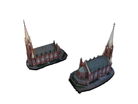 European Cathedral Mickley Cathedral Red Brick Church Gothic Church