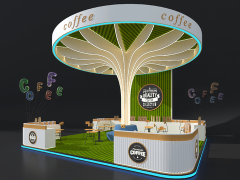 Modern coffee shop outside