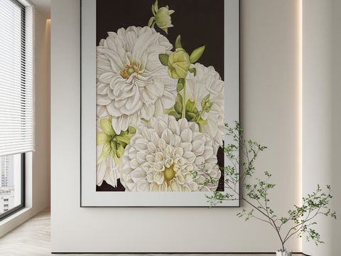 Modern Decorative Painting Flower Hanging Painting