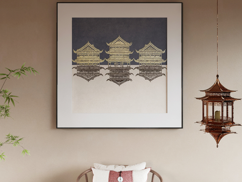 Neo-Chinese Style decorative painting architectural painting