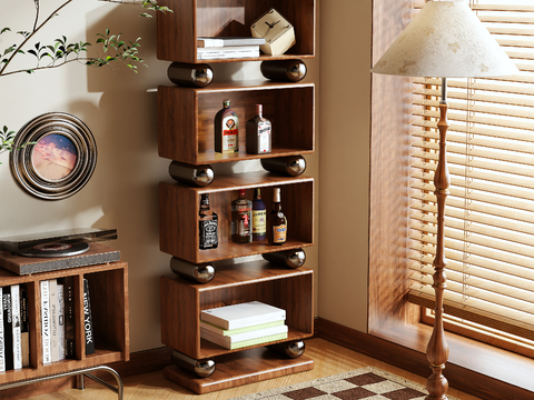 Log Style Bookshelf Storage Rack