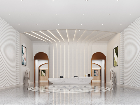 Cream Style office lobby reception hall