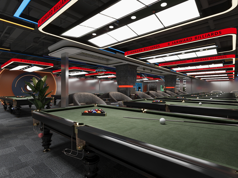 Industrial wind billiard room billiard hall