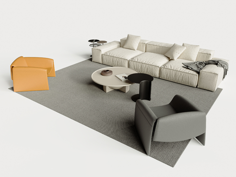 Modern Sectional Sofa Sofa Coffee Table Combination