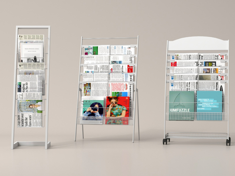 Modern Bookshelf Newspaper Rack Magazine Rack