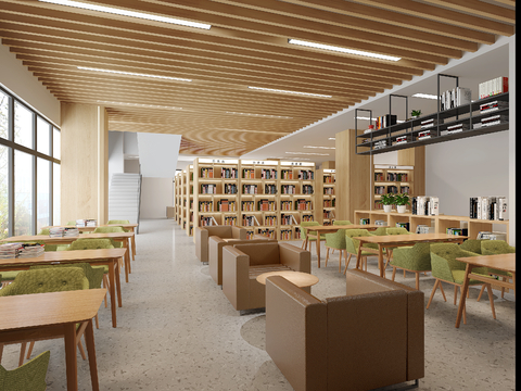 modern library reading room